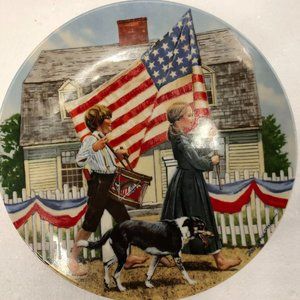 “The Fourth Of July” Commemorative Plate By Don Spaulding.Authentically Register